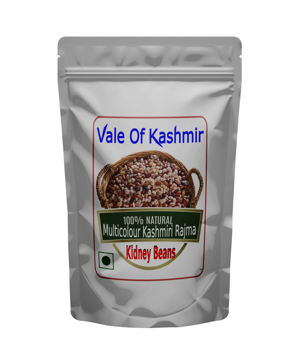 Vale Of Kashmir Kashmiri Rajma Multi Colour Kidney Beans 1kg | Natural Organic Fresh Kashmiri Rajma