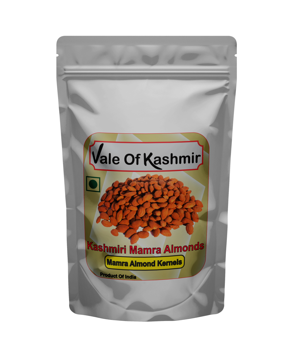 Vale Of Kashmir Kashmiri Mamra Badam Almonds 2kg , Kashmiri Almonds with Full of Oil | Kashmiri Almonds | Natural Organic Almonds