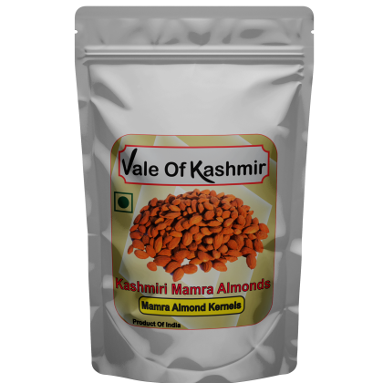 Vale Of Kashmir Kashmiri Mamra Almonds Badam, Oily Kashmiri Almonds | Kashmiri Almonds | Natural Organic Almonds 500g