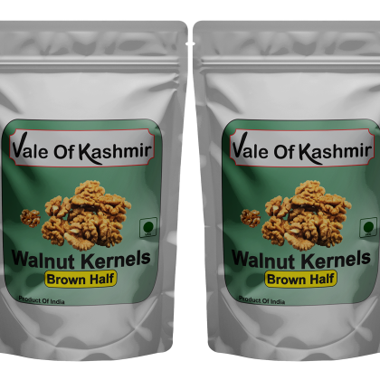 Vale Of Kashmir Kashmiri Walnut Brown Half Kernels Dried Fruits 1kg ( Without Shell ) | Akhrout Magaz Giri 1 kg Walnuts