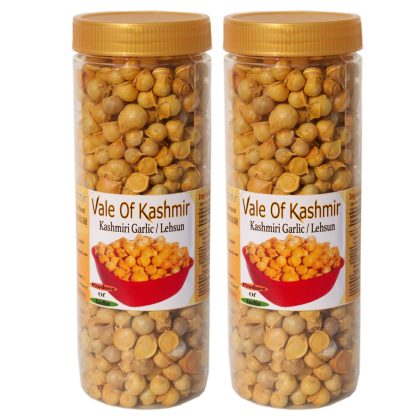 Vale Of Kashmir Kashmiri Gralic Lehsun 500 gm in Jar Pack of 2, Himalayan Single Clove Garlic