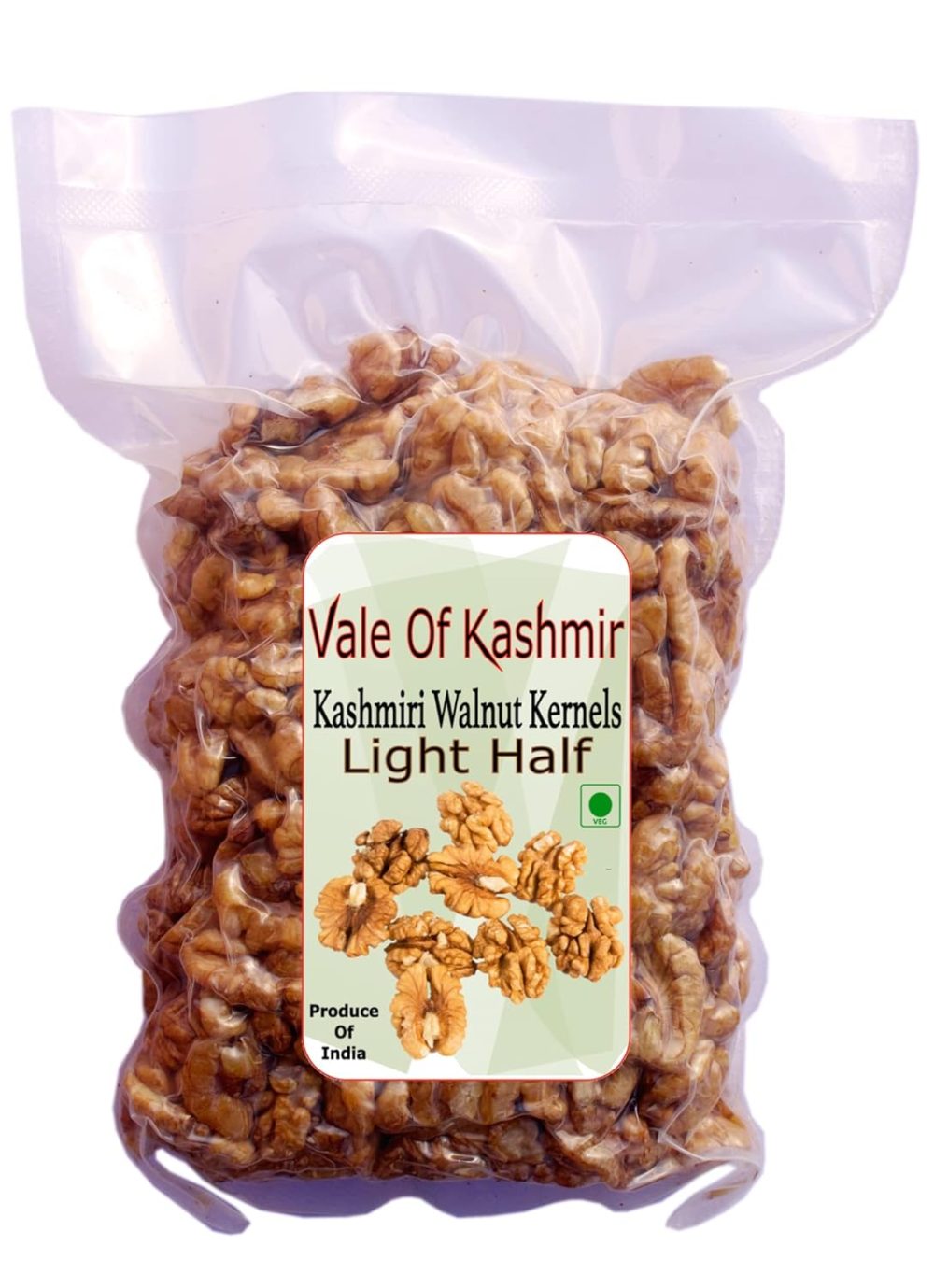 Vale Of Kashmir Walnut Kernels 500 Grams Light Half, Akhrot Giri Magaz